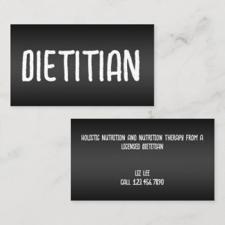 Nutrition Dietician Foodie Business Card