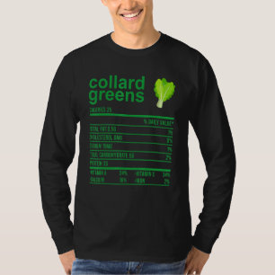 Nutrition Fact Food Collard Greens Thanksgiving T-Shirt