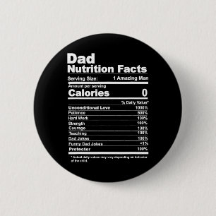 Nutrition Facts 2 Inch Round Button