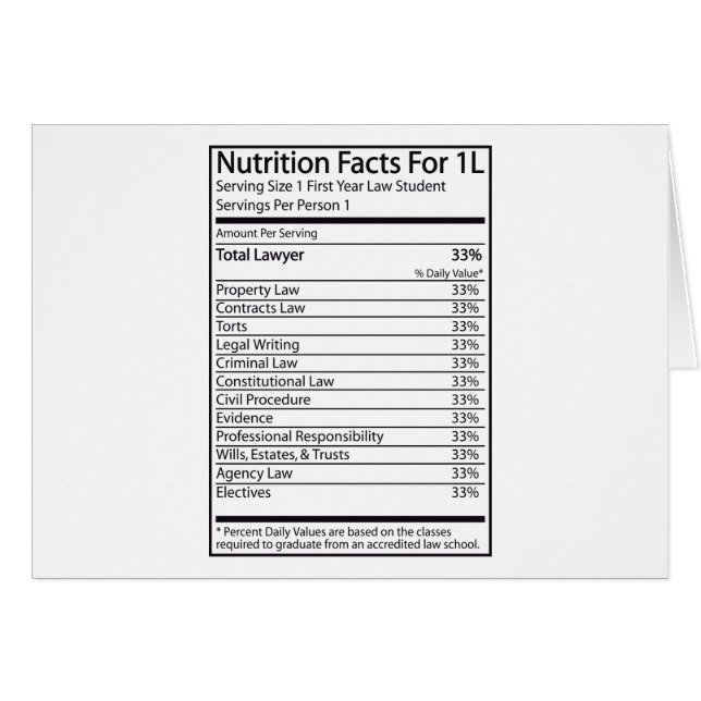 Nutrition Facts For 1L (Front Horizontal)