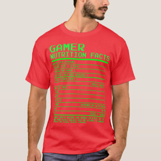Nutrition Facts t Gifts for n Boys Video Games T-Shirt