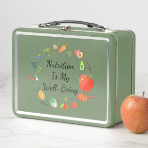 Nutrition Is My Well-Being Mug Metal Lunch Box
