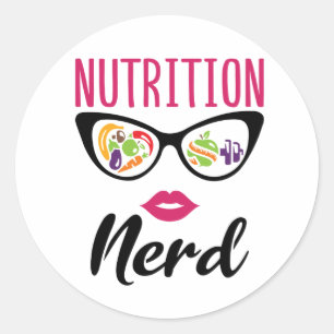 Nutrition Nerd Nutritionist Dietician Classic Round Sticker