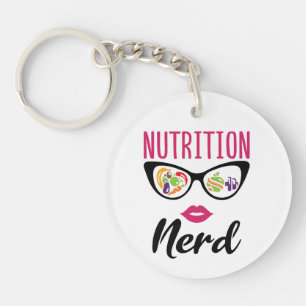 Nutrition Nerd Nutritionist Dietitian Keychain