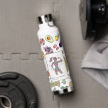 Nutrition Nutritionist Healthy Food Logo Water Bottle<br><div class="desc">Modern healthy lifestyle personalized water bottle featuring an array of healthy food, your logo and your name or company. A unique and sophisticated branding choice for a health and wellness business, nutrition consultants, personal chefs, fitness trainers, foodies and many more. Add your custom wording to this design by using the...</div>