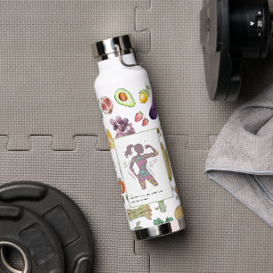 Nutrition Nutritionist Healthy Food Logo Water Bottle