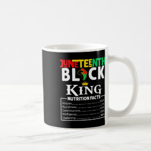 Nutritional Facts Juneteenth 1865 Black King Black Coffee Mug