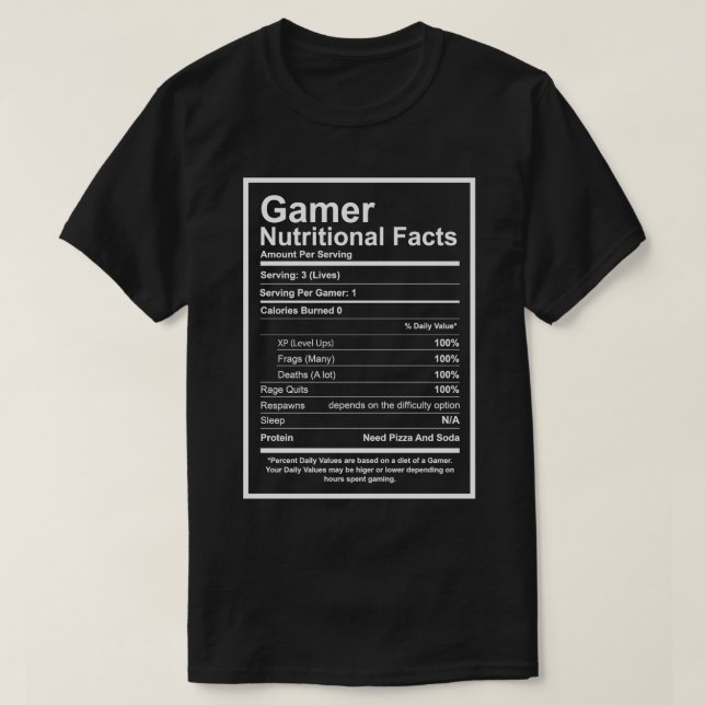 Nutritional Facts T-Shirt (Design Front)