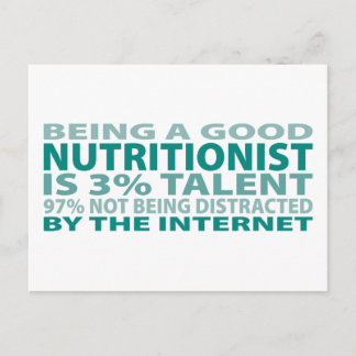 Nutritionist 3% Talent Postcard