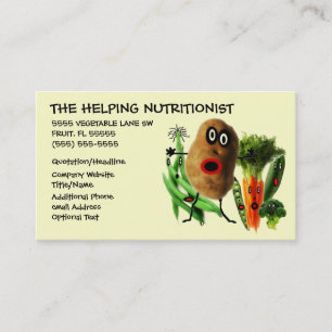 Nutritionist Cartoon Business Card