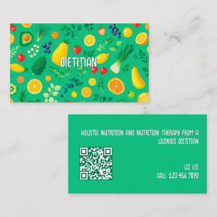 Nutritionist Dietician QR Code Business Card
