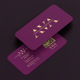 Nutritionist Dietitian Luxury Purple Modern Business Card