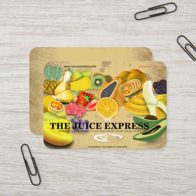 Nutritionist Health Coach Fruits Business Card  (Front/Back In Situ)