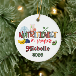 Nutritionist In Progress Ceramic Ornament