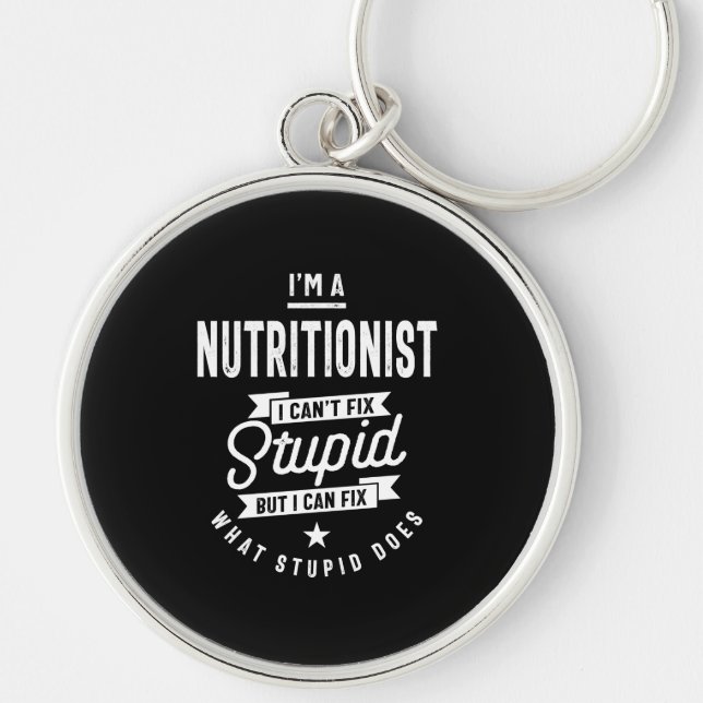 Nutritionist Job Title Gift Keychain (Front)