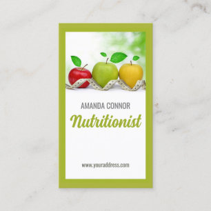 Nutritionist Nutrition Coach Apple Fruit Card