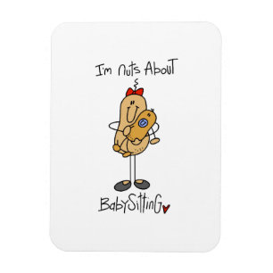 Nuts About Babysitting T-shirts and Gifts Magnet
