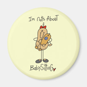 Nuts About Babysitting Tshirts and Gifts Magnet