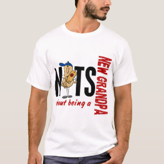 Nuts About Being A New Grandpa 1 Red T-Shirt