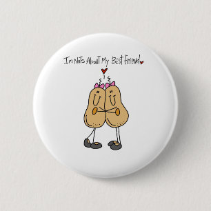 Nuts About Best Friend 2 Inch Round Button