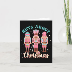 Nuts About Christmas Fun Pastel Christmas Nutcrack Card