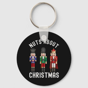 Nuts About Christmas Fun Pastel Christmas Nutcrack Keychain