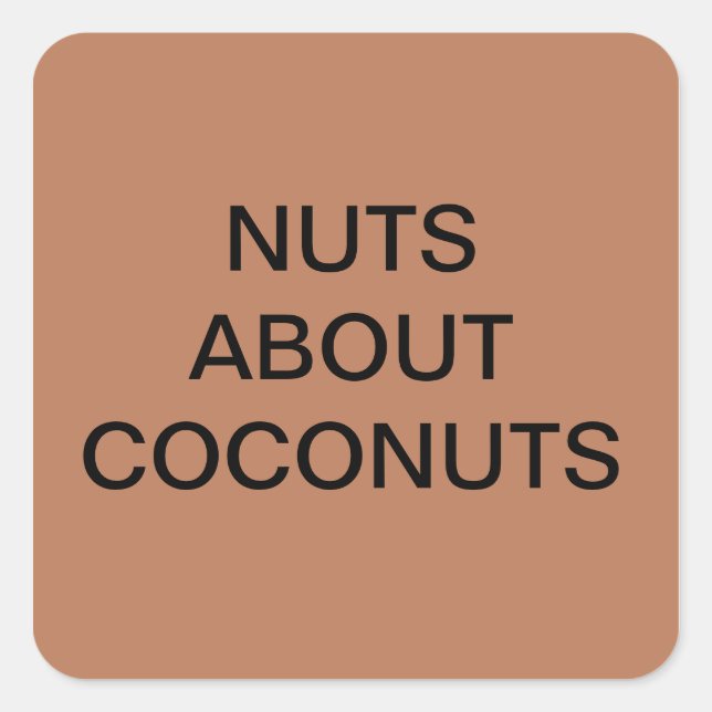 NUTS ABOUT COCONUTS STICKERS (Front)