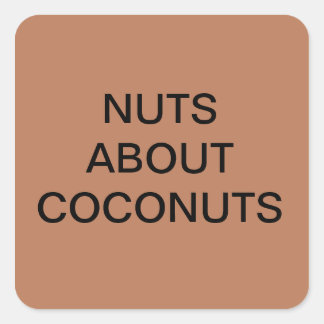NUTS ABOUT COCONUTS STICKERS