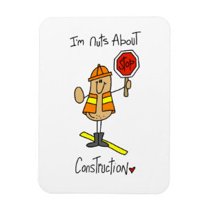 Nuts About Construction T-shirts and Gifts Magnet