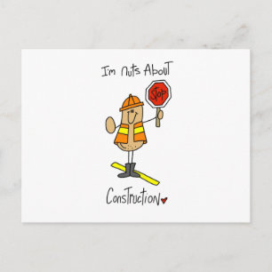 Nuts About Construction T-shirts and Gifts Postcard