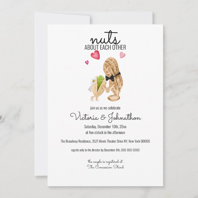 Nuts About Each Other Couples Shower Invitation (Front)