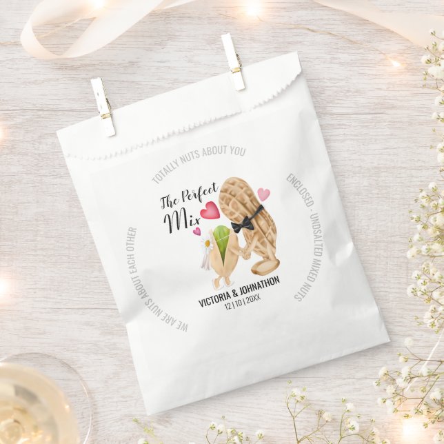 Nuts About Each Other Thank You | Wedding Treat Favour Bag (Clipped)