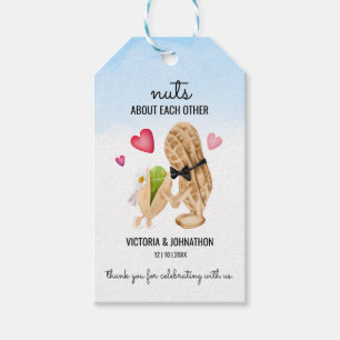 Nuts About Each Other Thank You Wedding Treat Gift Tags
