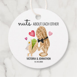 Nuts About Each Other Wedding Treat Favour Tags