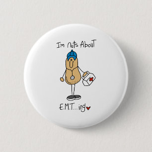 Nuts About EMT-ing 2 Inch Round Button