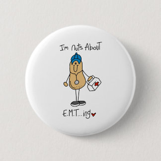 Nuts About EMT-ing 2 Inch Round Button