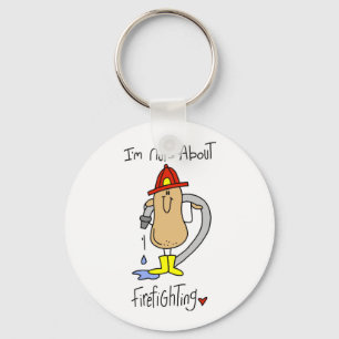Nuts About Firefghting T-shirts and Gifts Keychain