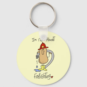 Nuts About Firefghting T-shirts and Gifts Keychain