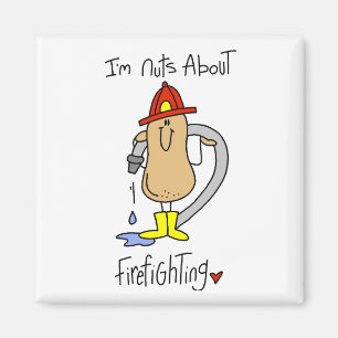 Nuts About Firefghting T-shirts and Gifts Magnet