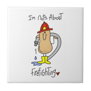 Nuts About Firefghting T-shirts and Gifts Tile