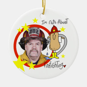 Nuts About Firefighting Photo Ornament