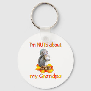 Nuts about Grandpa Keychain