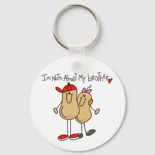 Nuts About My Brother T-shirts and Gifts Keychain
