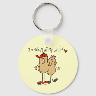 Nuts About My Brother T-shirts and Gifts Keychain