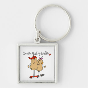 Nuts About My Brother T-shirts and Gifts Keychain