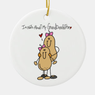 Nuts About My Granddaughter T-shirts and Gifts Ceramic Ornament