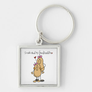 Nuts About My Granddaughter T-shirts and Gifts Keychain