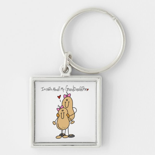 Nuts About My Granddaughter T-shirts and Gifts Keychain (Front)