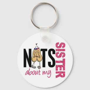 Nuts About My Sister 1 Pink Keychain