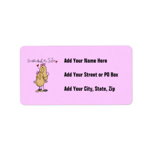 Nuts About My Sister T-shirts and Gifts Label